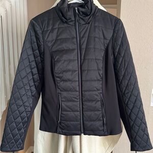 White House Black Market Quilted Black Puffer Jacket